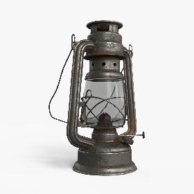 Oil Lamp Rusty 3D model